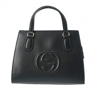 Gucci Soho Interlocking Black Calfskin Handbag